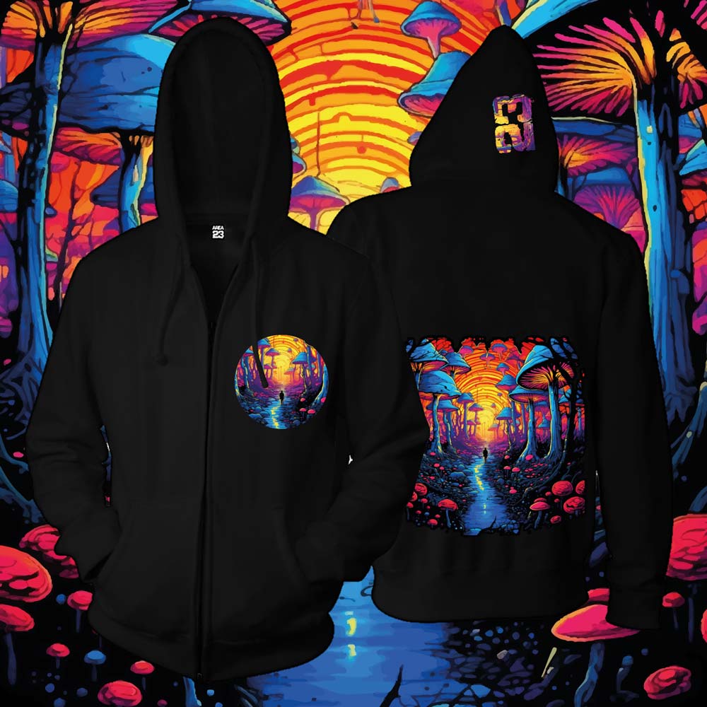 Unisex mikina se zipem Magic forest limitovaná edice